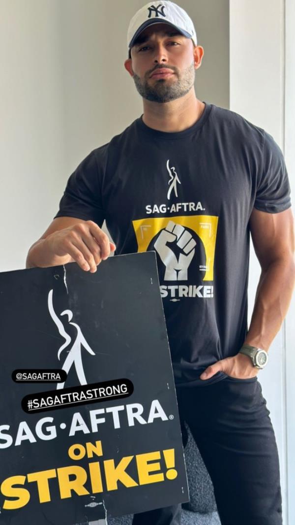 Sam Asghari Instagram Story 8/31/23 Supporting SAG-AFTRA on Strike