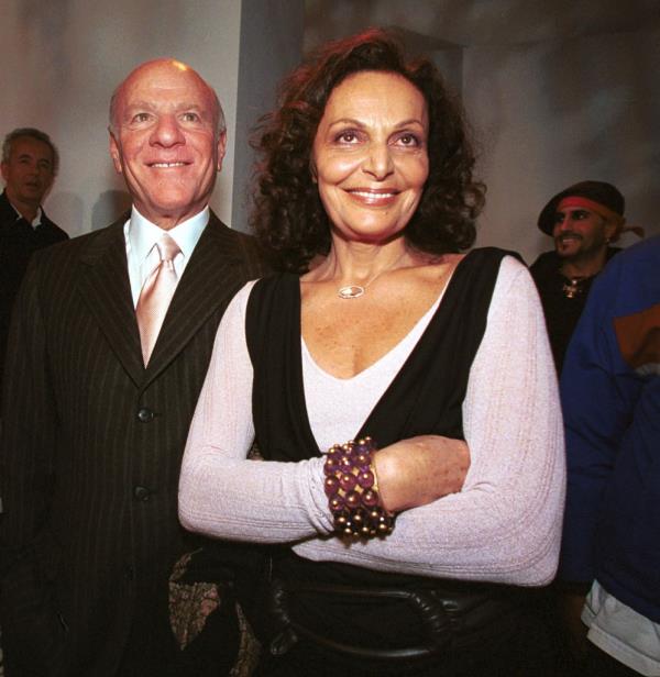 Diane with her husband Barry Diller on Feb. 11, 2001 during her New York Fashion Show.