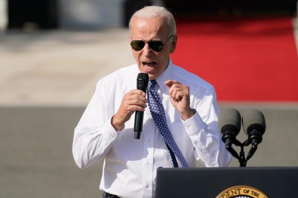President Biden at an event after signing the Inflation Reduction Act into law on September 13, 2022.