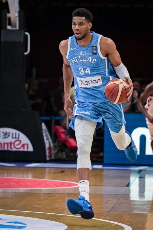 Giannis Antetokounmpo, here for Team Greece in July 2024, is entering his 12th Nba<em></em>season.
