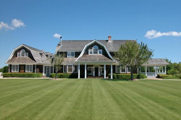The exterior of the handsome estate.