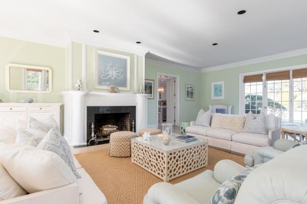 A beachy family room.