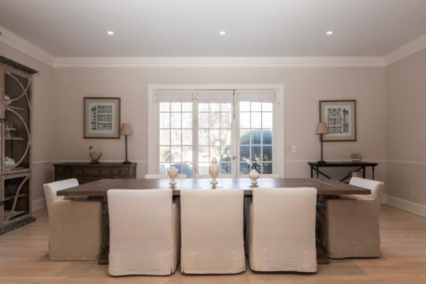 The dining area