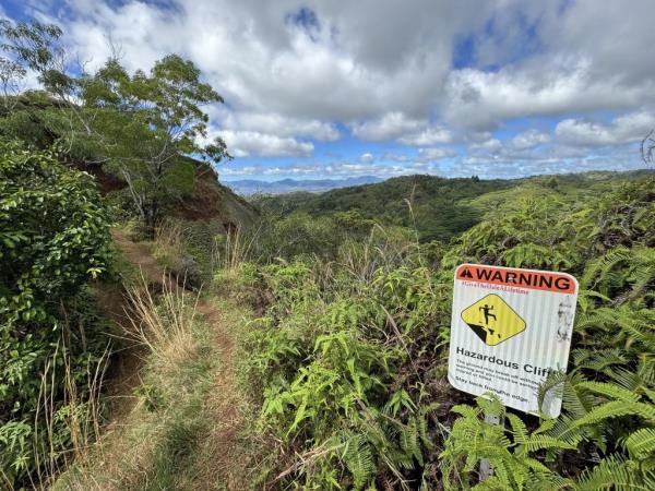The Hawaiian trail Snyder fell from.