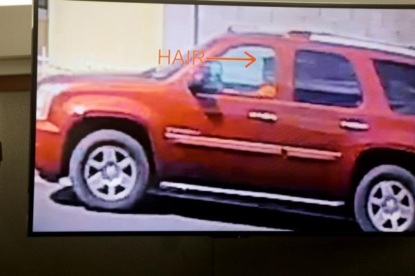 A photo of Telles in a SUV near German's home on the day of the murder.