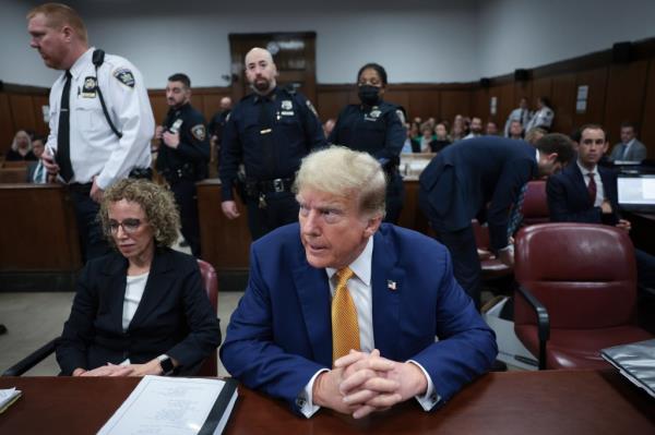 Do<em></em>nald Trump in court.