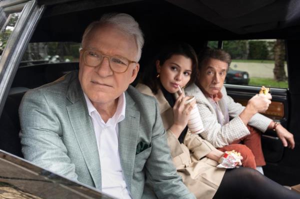 Steve Martin, Selena Gomez and Martin Short as Charles, Mabel and Oliver on 