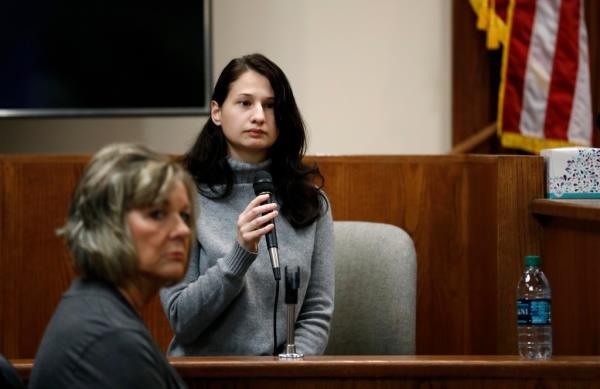Gypsy Rose Blanchard taking the stand during the trial of her ex-boyfriend Nicholas Godejohn, in 2018. 