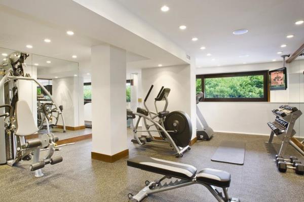 The fitness area.