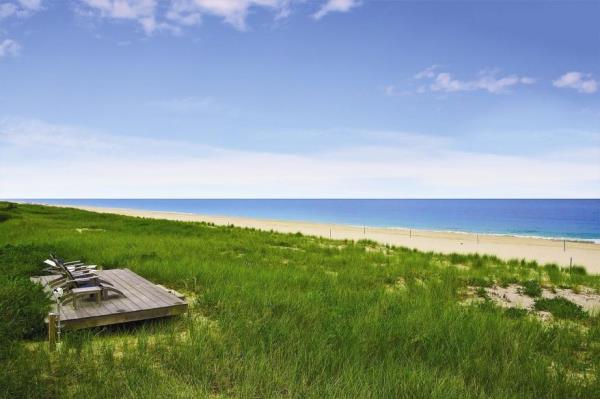 The home has a dock that leads out to the ocean.