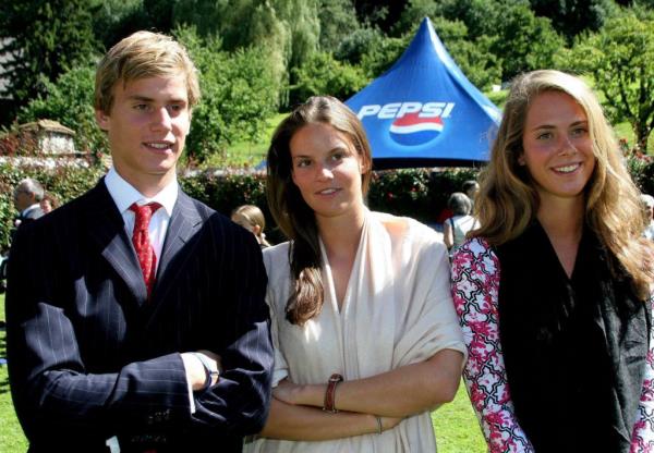 Prince Moritz, 20, Princess Georgina, 18, and Prince Benedikt, 15.