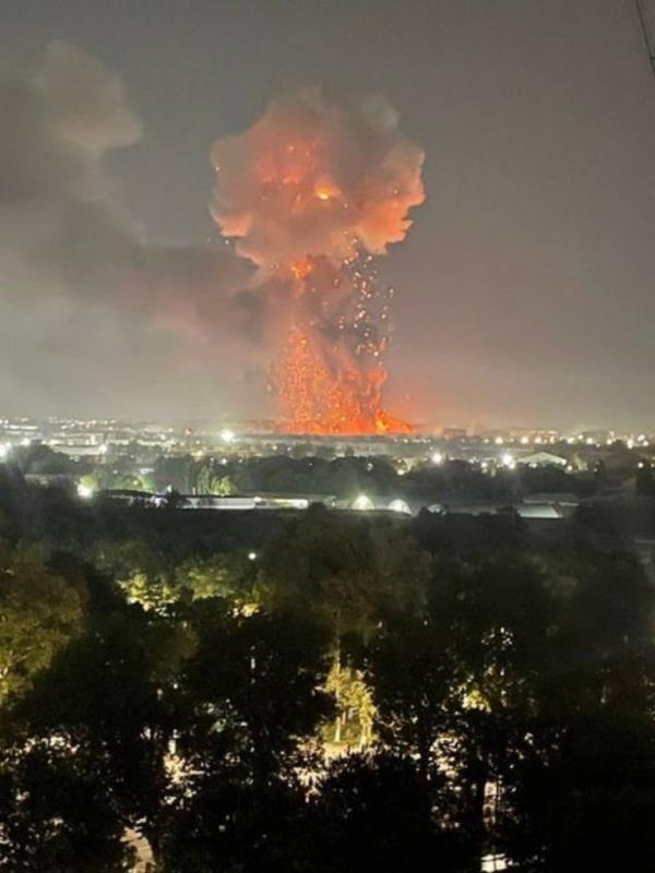 The shock wave from the early morning blast shattered dozens of windows in nearby apartment blocks and some people were being treated for injuries, according to Uzbekistan's Health Ministry, but none of those were serious.