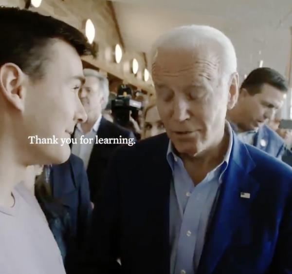 Aidan Maese-Czeropski and Joe Biden