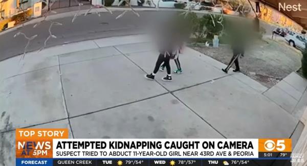 Three of the 11-year-old's friends escorted her to school after the frightening attempted kidnapping.