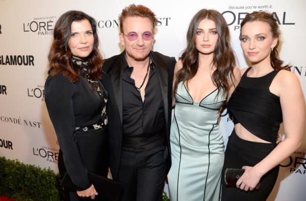 Alison Hewson, ho<em></em>noree Bono, actress Eve Hewson, and Jordan Hewson attend Glamour Women Of The Year 2016 at NeueHouse Hollywood on November 14, 2016 in Los Angeles, California.
