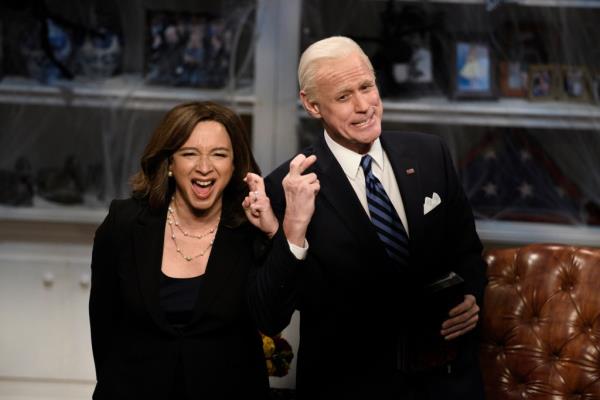 Maya Rudolph and Jim Carrey as Kamala Harris and Joe Biden