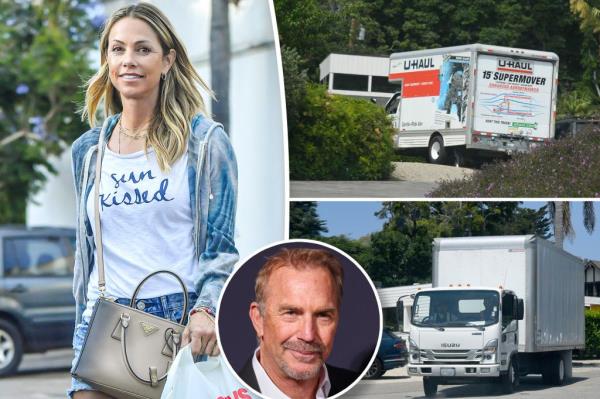 凯文·科斯特纳(Kevin Costner)的离婚闹剧中，搬家卡车出现在他家门口