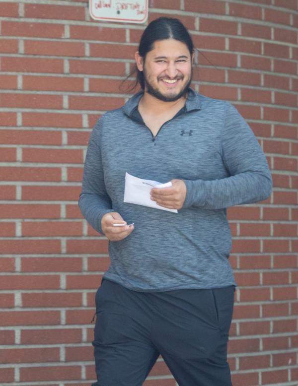 From his humble beginnings and small one-bedroom house in Altadena to a $25.5 million house in the Hollywood Hills, Edwin Castro is seen with a beaming smile on his face in this exclusive photo.
