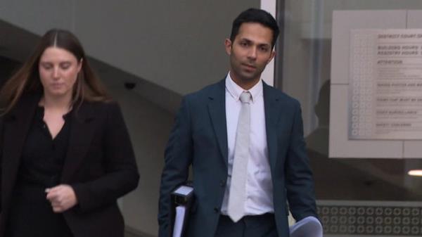 Farzam Mehrabi leaving Perth District Court.