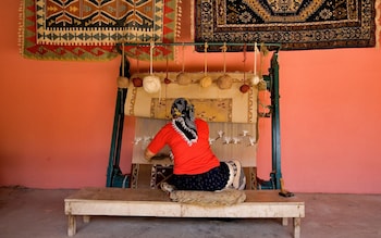 Magic carpet: a weaver making traditio<em></em>nal rugs near Marmaris, south-west Turkey