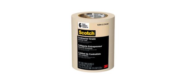 Scotch Co<em></em>ntractor Grade Masking Tape on white background
