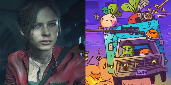 resident evil 2 and turnip boy robs a bank