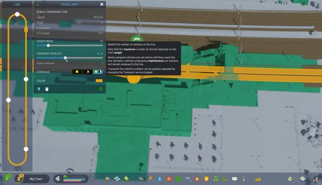 Manage train lines in Cities: Skylines 2.