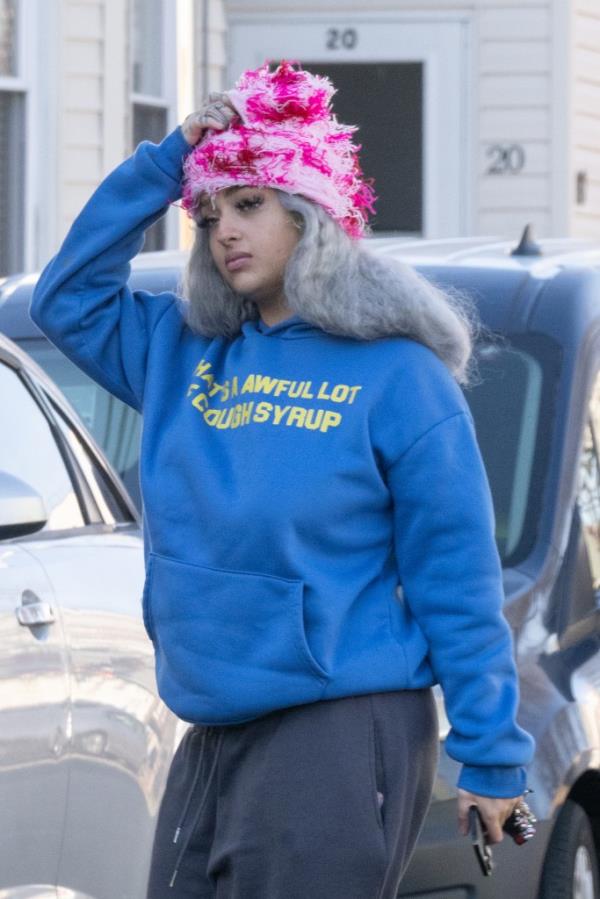 Mayra Teke tries to avoid The Post after being co<em></em>nfronted at her Paterson, NJ, residence last week.