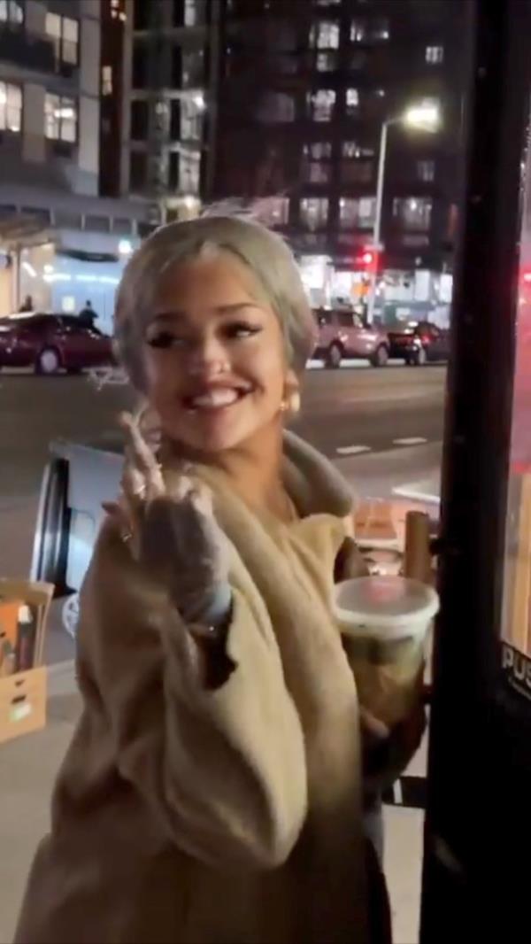 A well-dressed woman, later identified as Mayra Teke of Paterson, NJ, was caught on surveillance camera giving the middle finger to staff at Hummus Kitchen on the Upper East Side during an antisemitic tirade Dec. 13.