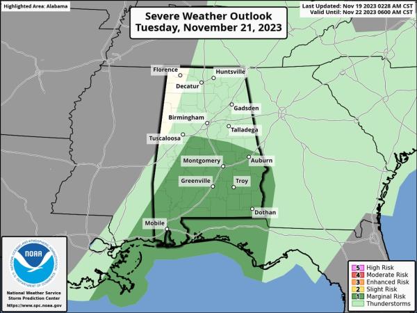 Tuesday severe weather outlook
