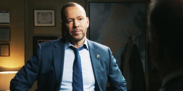 Do<em></em>nnie Wahlberg looking serious as Danny Reagan in Blue Bloods season 14