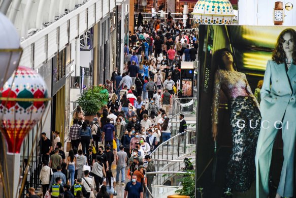 Shoppers during the Boxing Day sales at Chadstone.